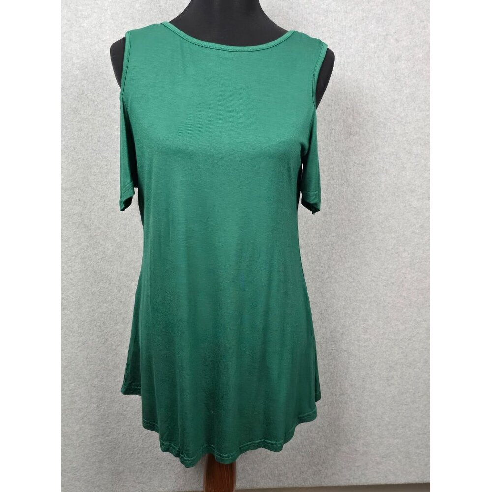 Women's Green off the Shoulder Top Size S